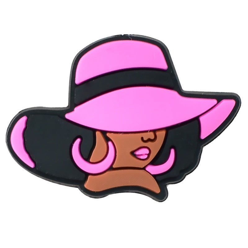 Wholesale  Random 100pcs  Black Girl Cartoon Ballpoint Pen Handmade Beads